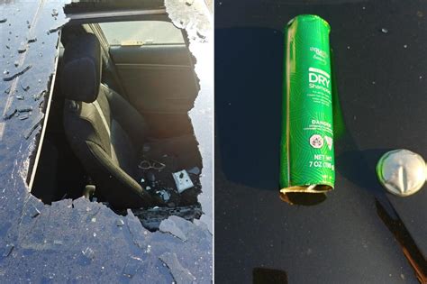 Dry shampoo bottle explodes in Missouri woman’s car, destroys sunroof