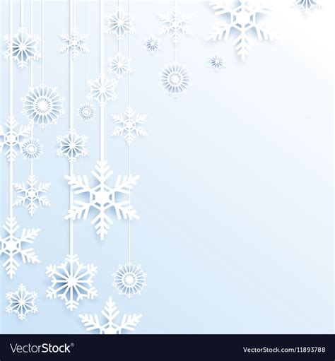 Hang christmas snowflakes background Royalty Free Vector