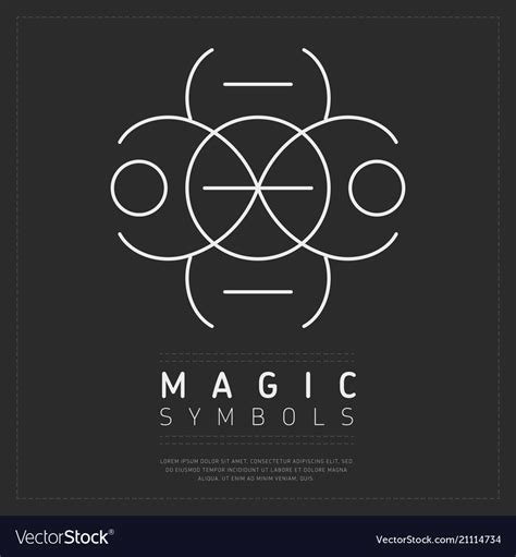 White iconic symbol of dark magic Royalty Free Vector Image