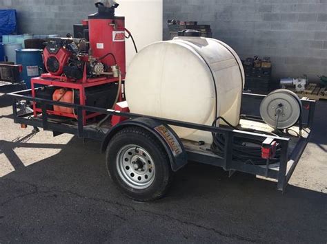 DEALER REFURBISHED HOTSY HOT WATER PRESSURE WASHER TRAILER SETUP