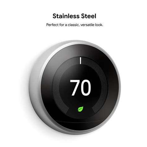 Nest 3rd Generation Smart Learning Thermostat with Temperature Sensor ...