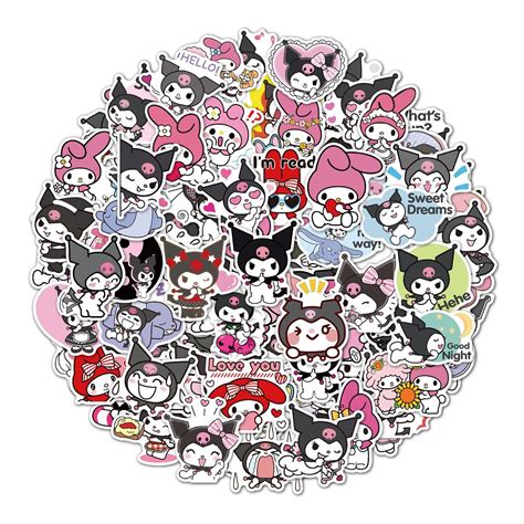 Buy Kawaii Kuromi My Melody Stickers Decals for Adults Teens Kids Girls ...