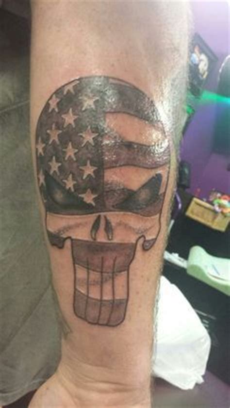 American Flag Skull Tattoo