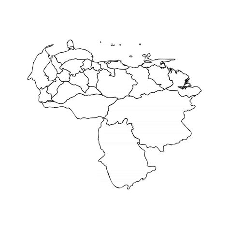 doodle mapa de venezuela con estados 2549227 Vector en Vecteezy