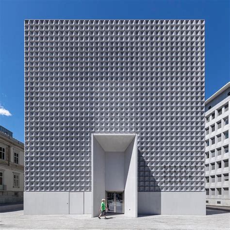 Squares in squares in squares - zoom into the picture. Art museum in Chur, Switzerland. Design ...