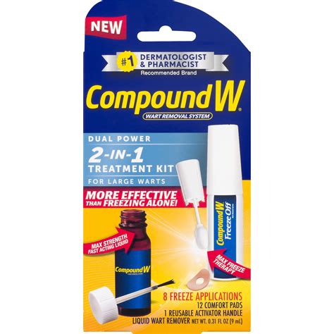 Compound W 2-in-1 Wart Removal Kit, Liquid Wart Remover, 8 Freeze Applications - Walmart.com