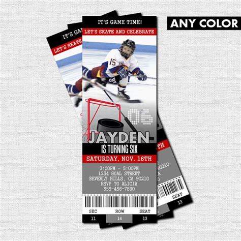 Hockey Ticket Template - Printable Word Searches