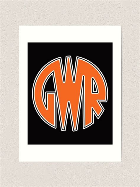 "GWR Great Western Railway Railwayana Trains Rail LOGO on BLACK" Art Print for Sale by ...