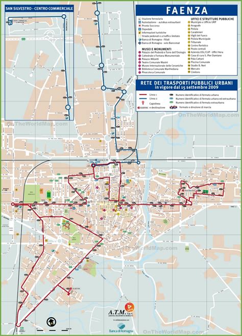 Faenza tourist attractions map