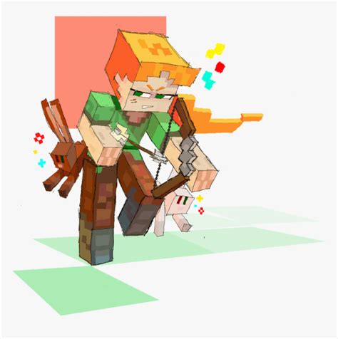 Transparent Minecraft Alex Png - Minecraft Alex Fan Art, Png Download - kindpng