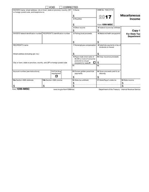 Free Printable 1099 Misc Tax Form Template - Printable Forms Free Online