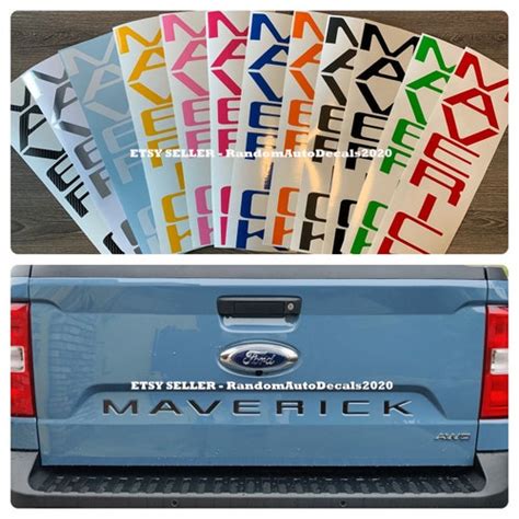 Decals for 2022 Ford Maverick Tailgate Indented Area - Etsy