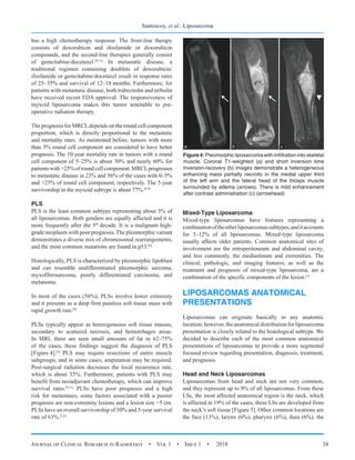 Liposarcoma: A Pictorial and Literature Review | PDF