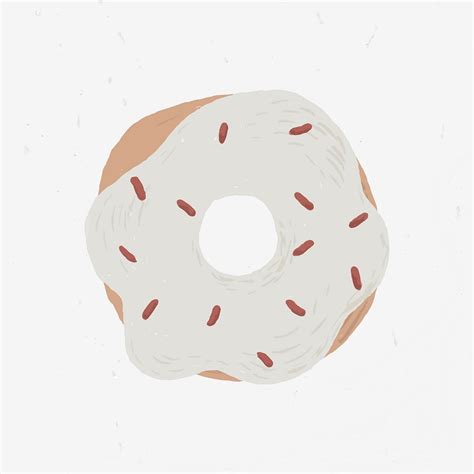 White sprinkle donut element vector | Premium Vector Illustration ...