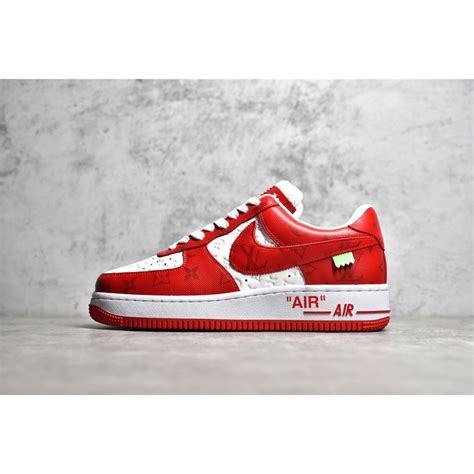 Louis Vuitton Nike Air Force 1 White Red