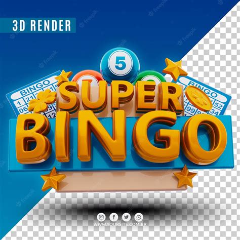 Premium PSD | Super bingo 3d logo premium psd