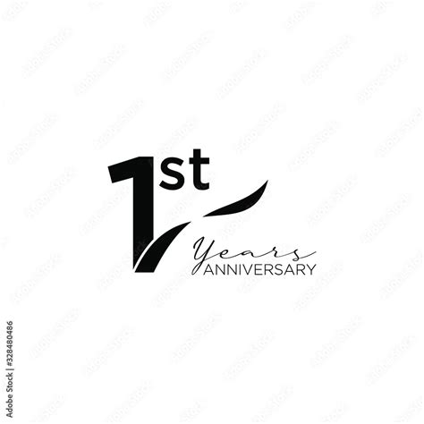 1st anniversary letter logo icon design with ribbon banner Stock Vector | Adobe Stock