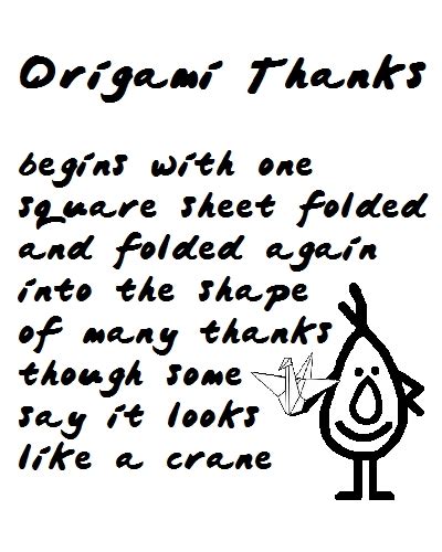 Origami Thanks! Funny Thank You Poem. Free For Everyone eCards | 123 ...