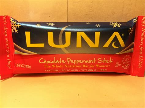 Crazy Food Dude: Review: LUNA Chocolate Peppermint Stick Nutrition Bar