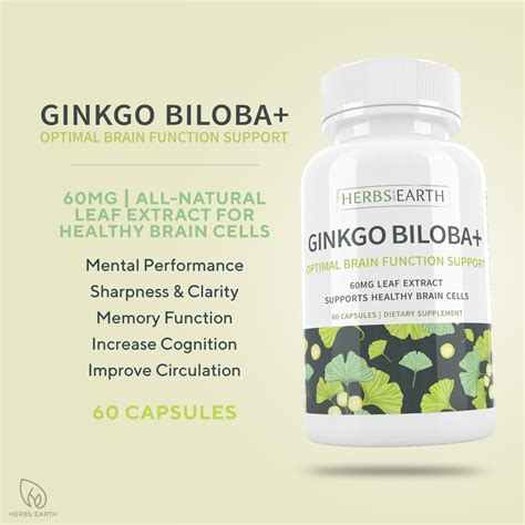 Ginkgo Biloba for Optimal Brain Support 60 capsules | Shopee Philippines