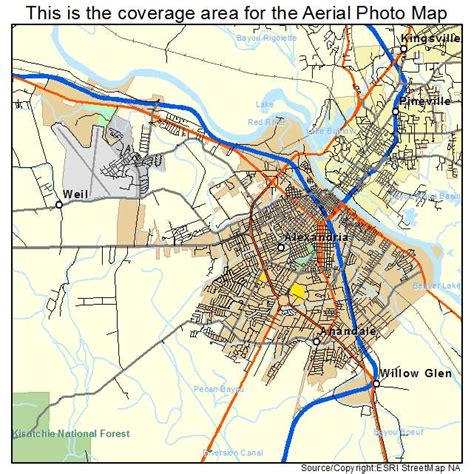 Aerial Photography Map of Alexandria, LA Louisiana