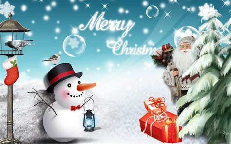 Snowman Christmas HD desktop wallpaper : Widescreen : High Definition ...