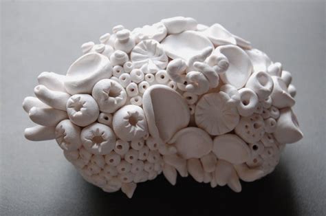 Coral Reef Sculpture White Clay Textures of the Sea Modern