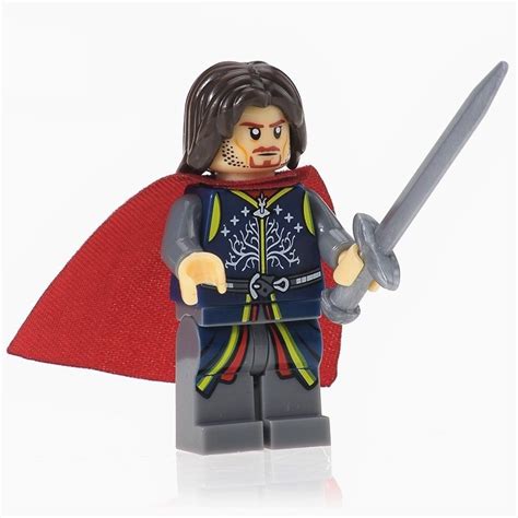 Minifigure Aragorn from Lord of the Rings Hobbit Building Lego Blocks Toys