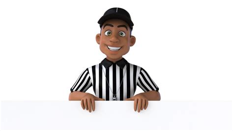 Fun 3d Cartoon Referee With Sign Stock Footage SBV-338918383 - Storyblocks