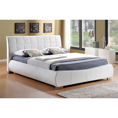 Dorado Faux Leather Super King Size Bed In White | Furniture in Fashion