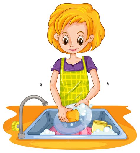 Washing Dishes Cartoon Images - Free Download on Clipart Library - Clip ...