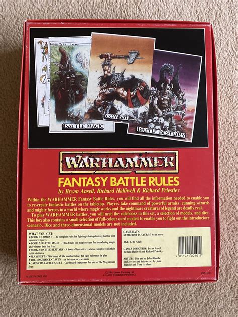Warhammer Fantasy Battles Rules 1984 Edition Combat, Bestiary Magic ...