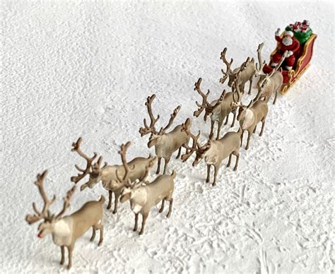 Santa, Reindeer and Sleigh - miniprints