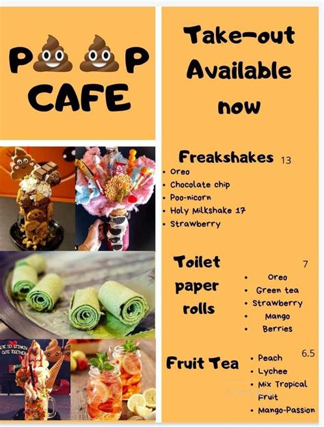 Menu of Poop Cafe in Toronto, ON M6G 1L4