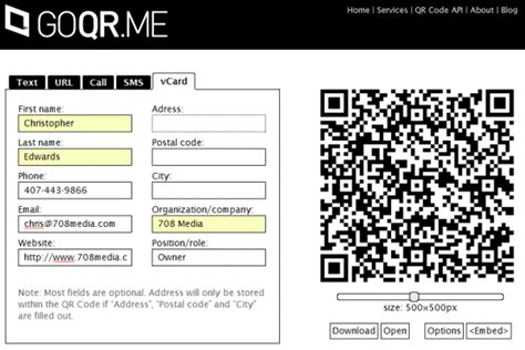 goqr.me | Qr code business card, Qr code, Coding