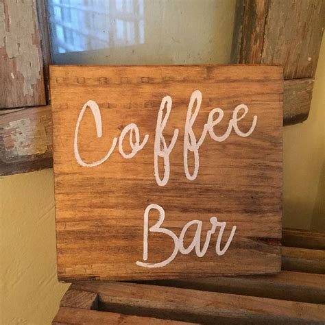 Rustic Coffee Bar Sign, Coffee Sign, Farmhouse Coffee Sign, Farmhouse Decor, Rustic Kitchen ...