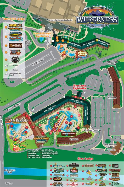 Resort Overview Map - Wilderness at the Smokies