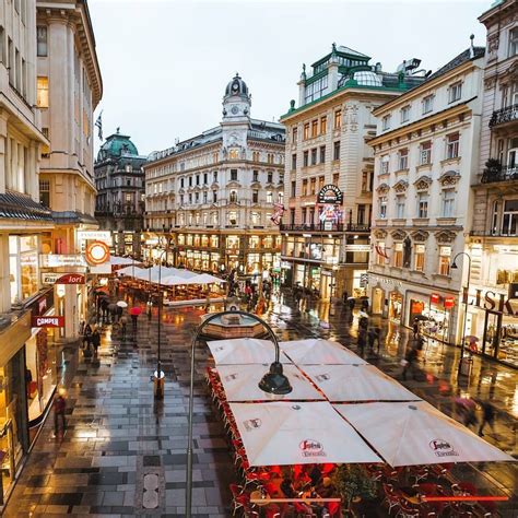 Living Europe on Instagram: “Rainy night at Graben ☔ ~ Vienna, Austria Photo: @naikon_ Congrats ...