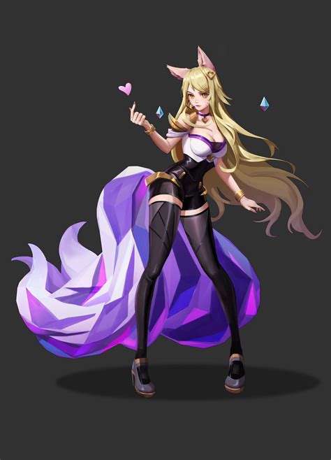 ArtStation - KDA, 爱明 陈 | League of legends characters, Ahri league, League of legends