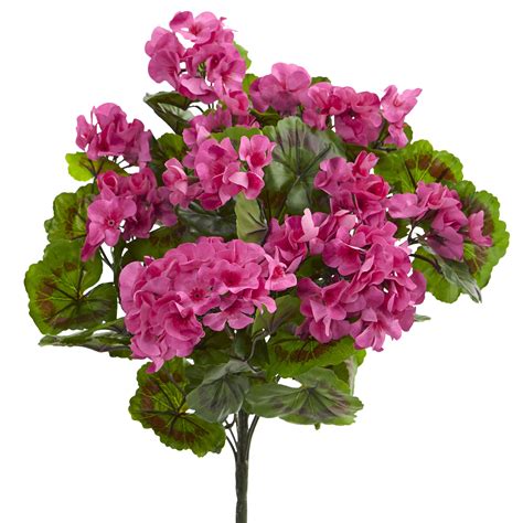 Earthflora > Flowering > 19 Inch Outdoor Geranium Artificial Bush UV Resistant Beauty