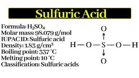 Sulfuric Acid : Chemical Properties, Uses and Structure – Chemistry Page