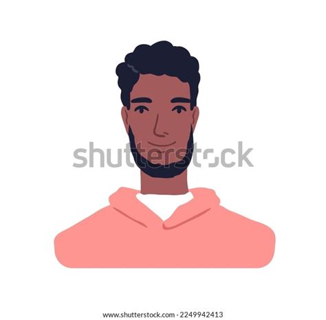 Black Man Face Portrait Modern Young Stock Vector (Royalty Free ...