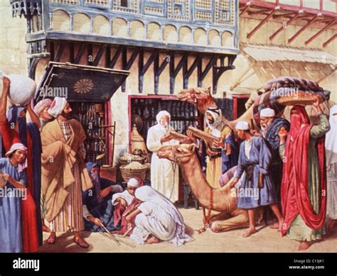 Arab apothecary shop of the 8th century. Islamic civilization carried ...