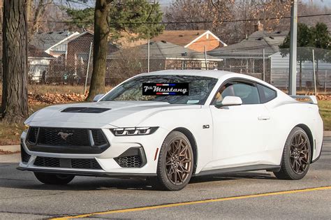 2024 Mustang GT Spotted in White with Bronze Package | 7th Gen 2024 ...