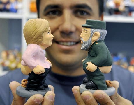 Man Displays Two Caganers Pooper Ornaments Editorial Stock Photo ...