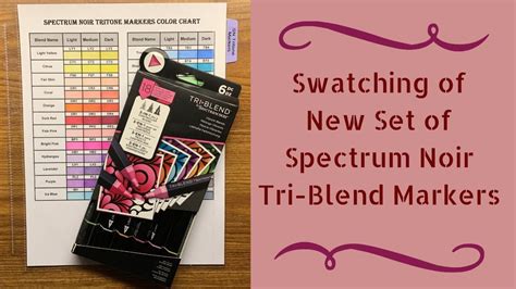 Spectrum Noir Alcohol Markers Blank Color Chart Download a blank color swatch for the ...