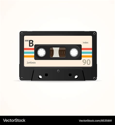 Cassette tape old Royalty Free Vector Image - VectorStock