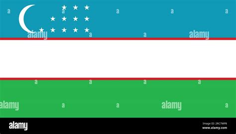 Flag of Uzbekistan - Vector illustration Stock Vector Image & Art - Alamy