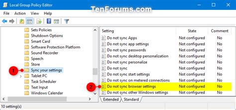 Enable or Disable Sync Microsoft Edge Settings in Windows 10 | Tutorials