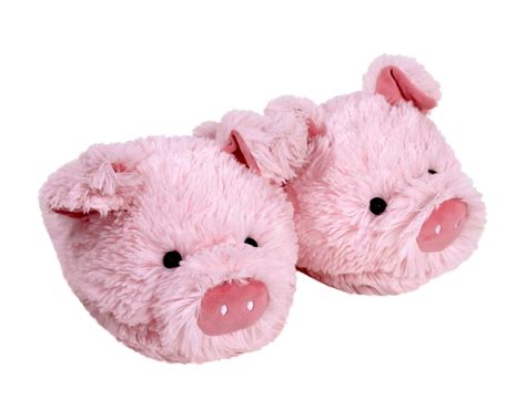 Fuzzy Pig Slippers – AnimalSlippers.com